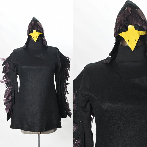 Black Bird Small Tunic Dress Halloween Costume - Picture 1 of 10